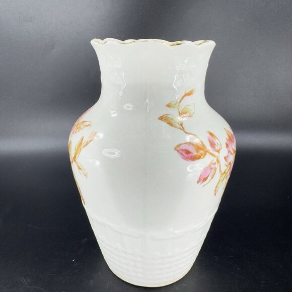 Antique Imperial Porcelain Warranted Vase Vessel Painted Flower Pattern Vintage - Picture 14 of 14